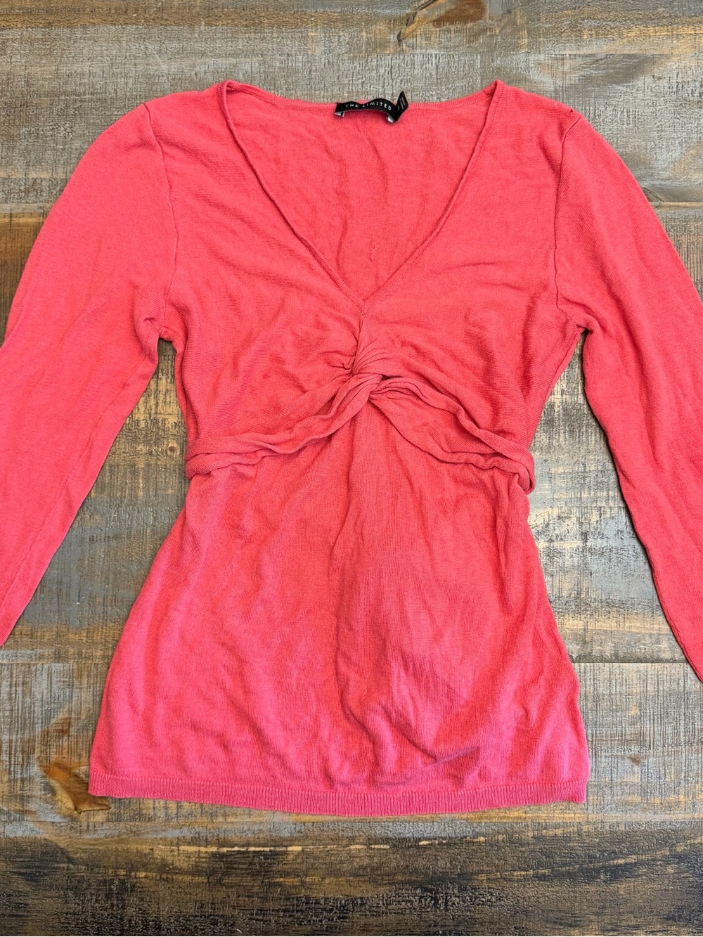 The Limited Twist-Front V-Neck silk cashmere sweater